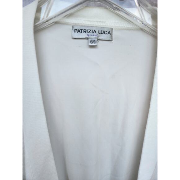 Patrizia Luca Open Front White Knit Long Cardigan O/S - Picture 4 of 4